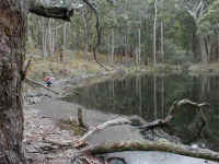 just below the summit we found the lagoon.  Was it man-made?