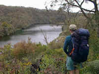 the track passes the river edge